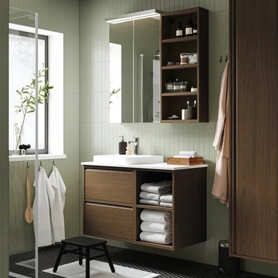 Bathroom vanity unit as an example of things that are 51 inches long