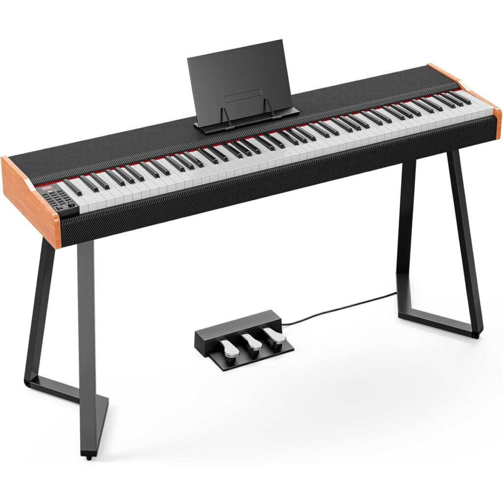 88-key digital piano keyboard among things that are 52 inches long