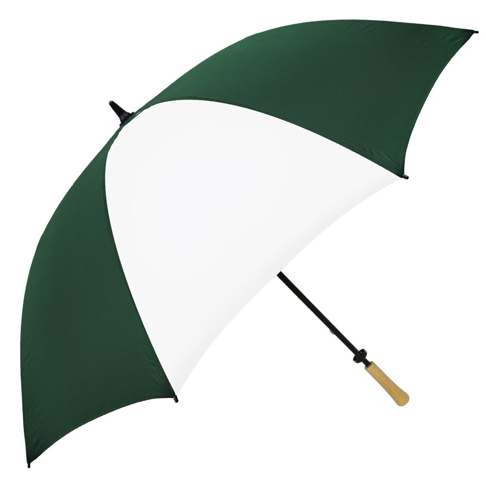 Green and white golf umbrella among things that are 52 inches long
