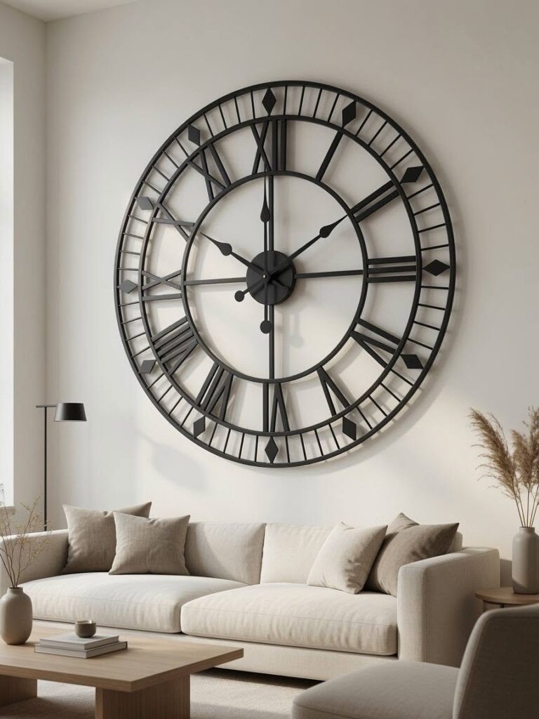 A large wall clock 33 inches long in diameter, one of the things that are 33 inches long