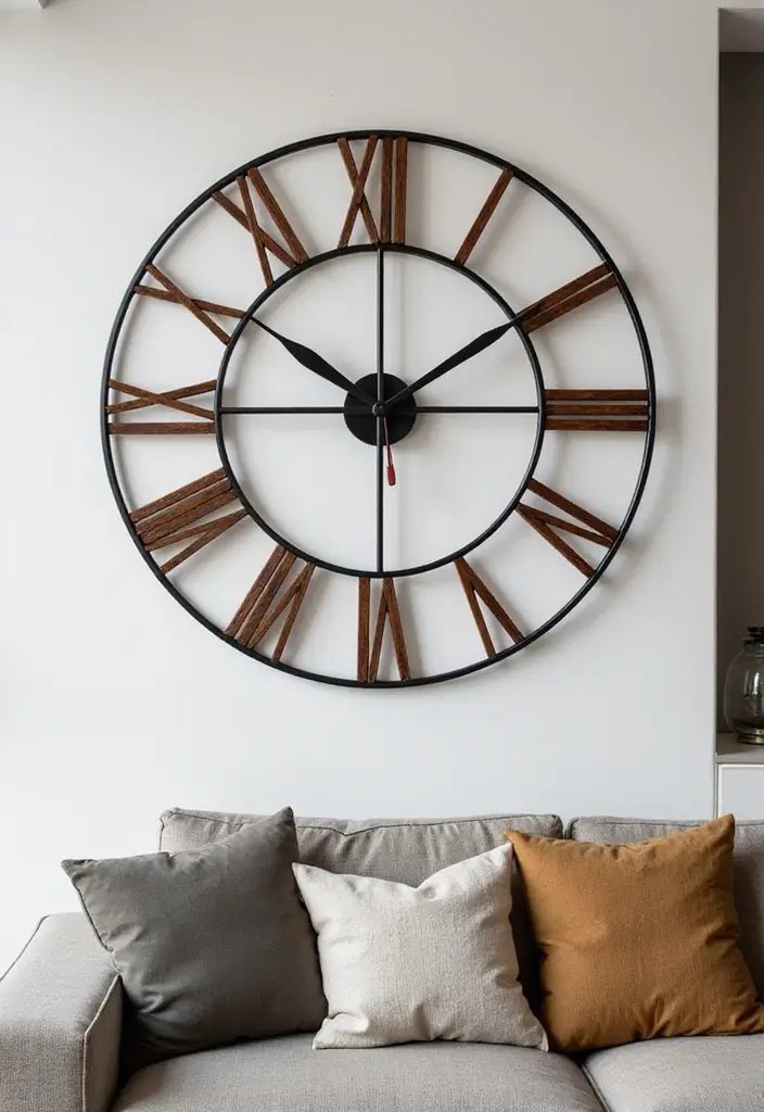 A large wall clock 35 inches long in diameter, one of the things that are 35 inches long