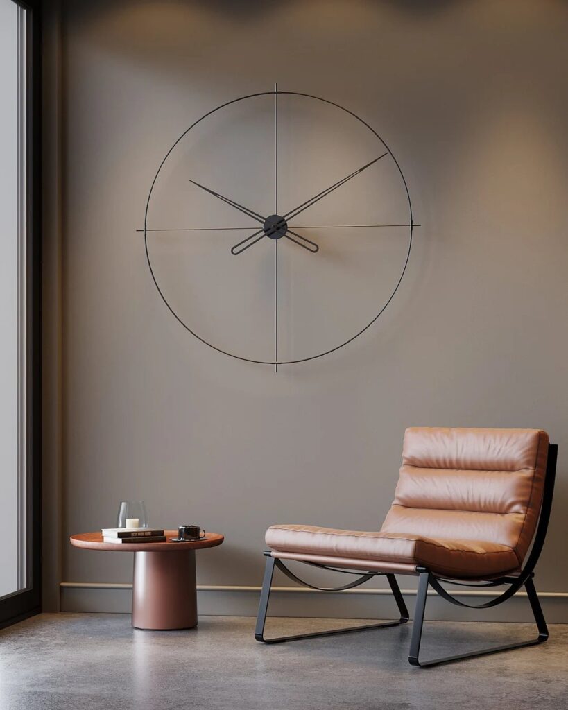 A large wall clock 39 inches long in diameter, one of the things that are 39 inches long